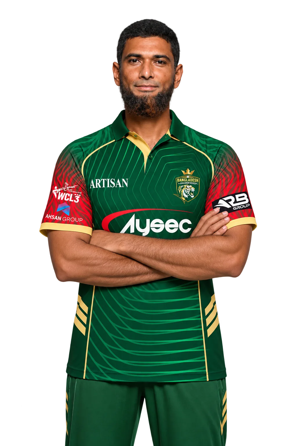 Mahmudullah Riyad in Bangladesh Champions campaign kit