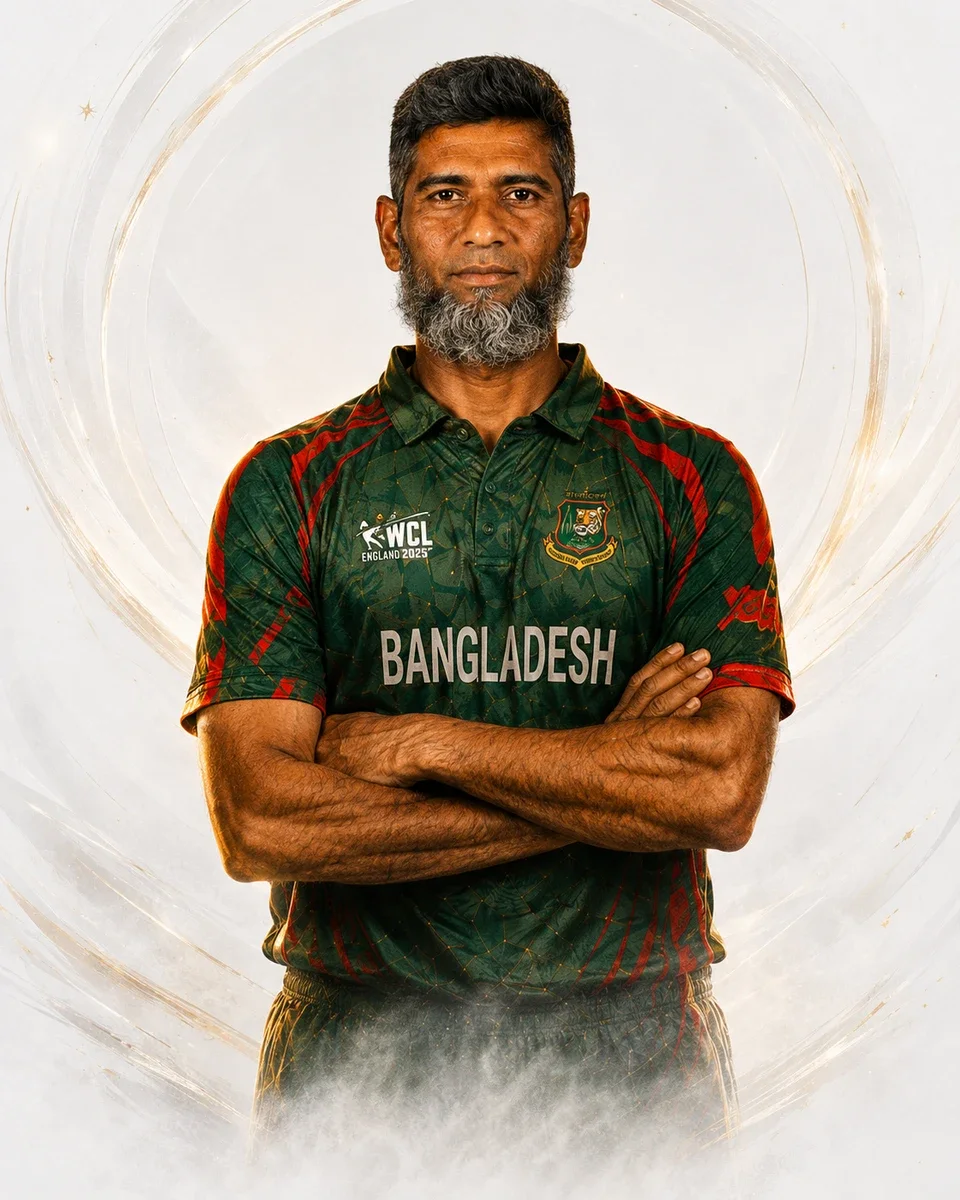 Mahmudullah Riyad in Bangladesh Champions campaign kit